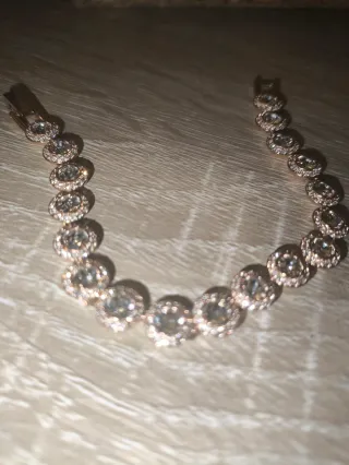 Pulsera Swarovsk baño Oro Rosa