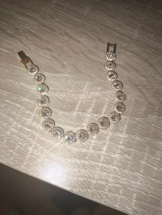 Pulsera Swarovsk baño Oro Rosa