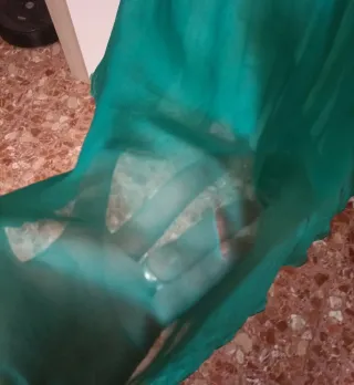 Vestido de fiesta verde agua Cabotine