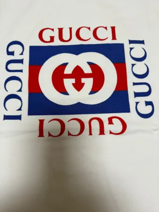 Camiseta Gucci Blanca Logo Cuadrado