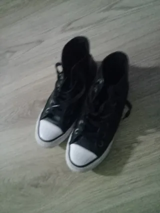 Converse Piel Negras Talla 36