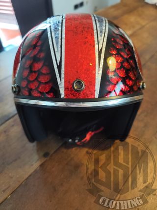 Casco metal flake - scallop red
