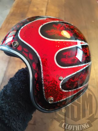Casco metal flake - scallop red