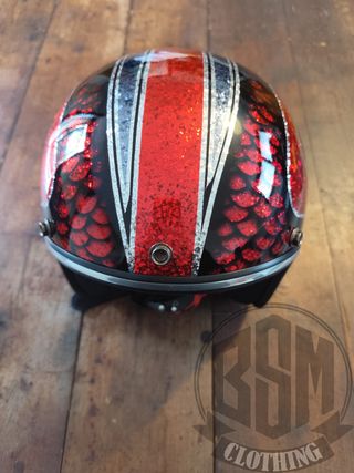 Casco metal flake - scallop red
