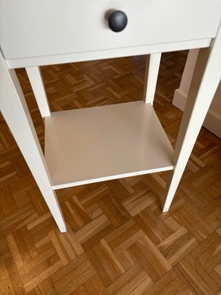 Mesita de noche Ikea Hemnes blanca