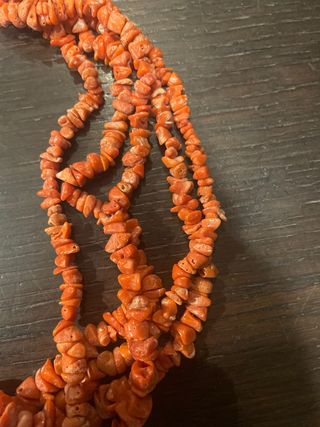 Collana corallo arancione e rossa