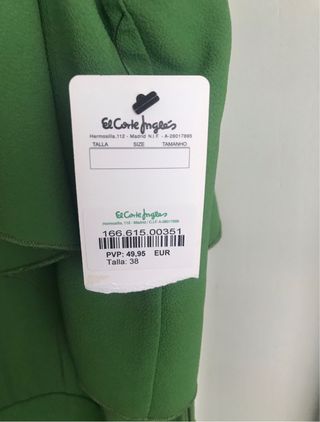 Mono El Corte Inglés Formula Joven Verde