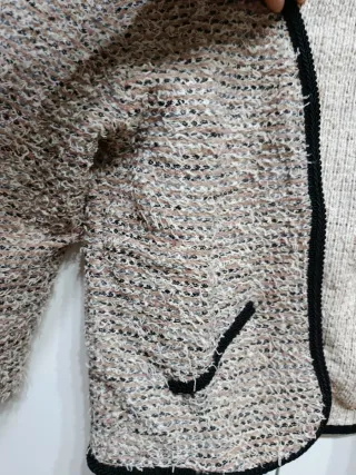 Chaqueta Torera Zara Beige Multicolor