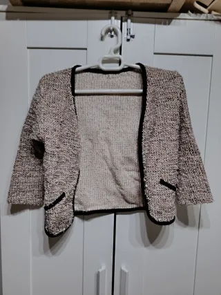 Chaqueta Torera Zara Beige Multicolor