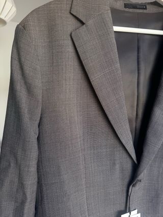 Blazer Zara Gris / Marron Talla M
