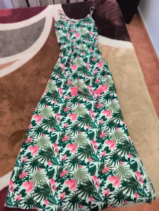 Vestido largo estampado floral