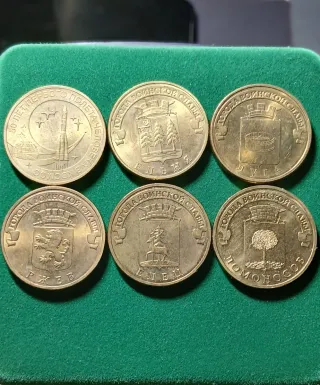 6 Monedas Conmemorativas Rusia