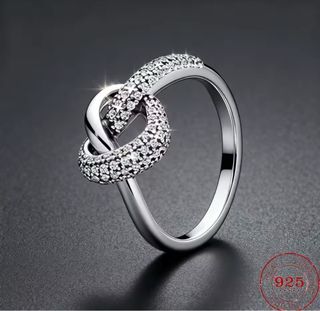 Anillo Plata 925 Nudo Infinito Circonitas