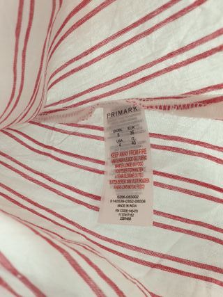 Camiseta 100% algodón volante rayas