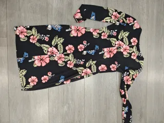 Vestido estampado flores y aves