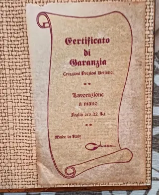 Quadro su foglio oro 22kt