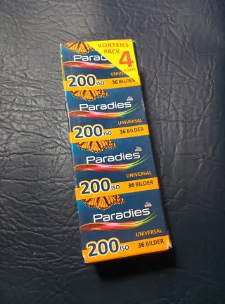 4 rolos Paradies 200 35mm 36 exp