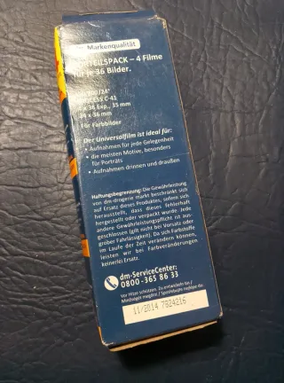 4 rolos Paradies 200 35mm 36 exp