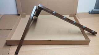 Tendedero pared plegable marrón 4 cuerdas