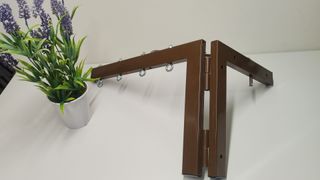 TENDEDERO PLEGABLE DE PARED MARRON 4 CUERDAS