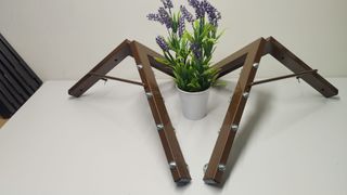 TENDEDERO PLEGABLE DE PARED MARRON 4 CUERDAS