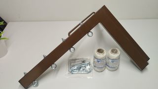 TENDEDERO PLEGABLE DE PARED MARRON 4 CUERDAS