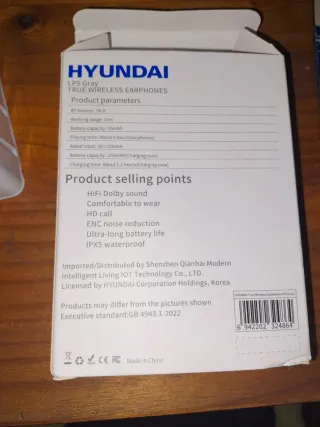 Auriculares Hyundai LP5 Gray True Wireless