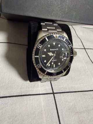 Reloj BERENSON Hombre Negro y Plateado
