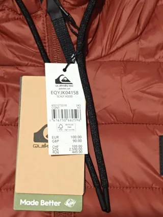 Chaqueta Quiksilver acolchada marrón-naranja