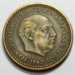 BAY3 0. España. 1 peseta 1947 *49
