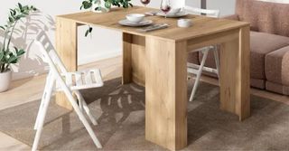 Mesa consola extensible roble