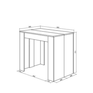 Mesa consola extensible roble