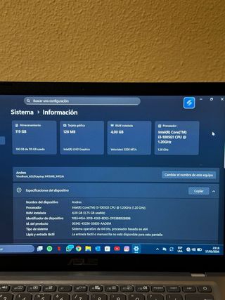 Portátil Asus X415J Intel Core i3