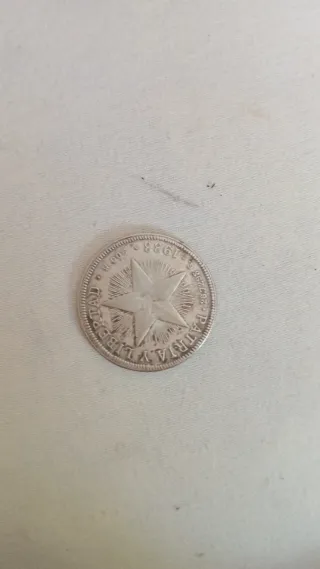 Moneda Plata Cuba 1933 Estrella Libertad