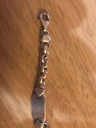 Pulsera plata nombre Mireia