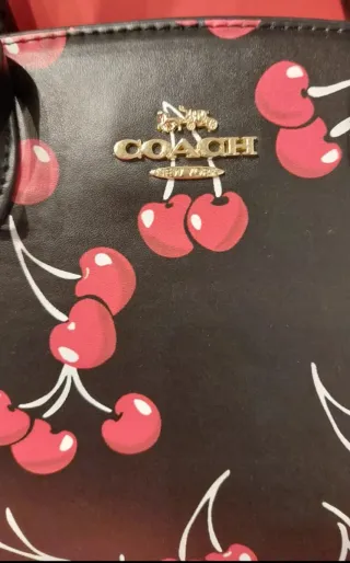 Borsa Coach con stampa ciliegie
