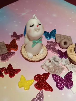 Velitas Conejitos Pascua Base Madera 5€/u