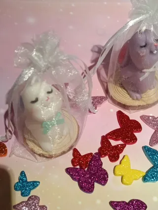 Velitas Conejitos Pascua Base Madera 5€/u