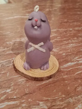 Velitas Conejitos Pascua Base Madera 5€/u