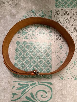 Cinturón de cuero vintage marrón