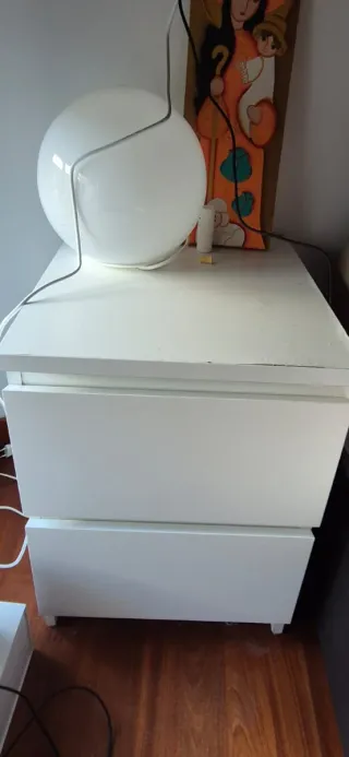 Comodino Malm bianco