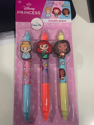 Set 3 penne Disney Princess cancellabili