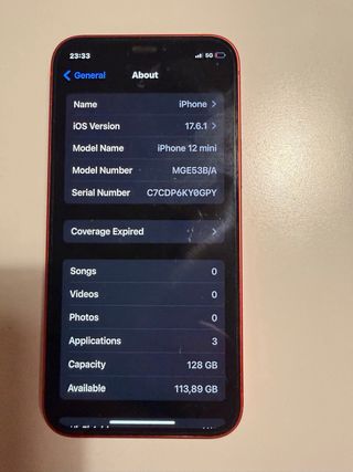 iPhone 12 mini 128GB Rosso