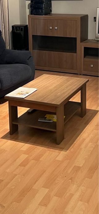 Mesa de centro de salón madera