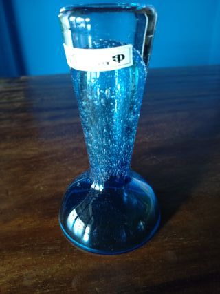 Vaso vetro blu pulegoso (24%Pbo)