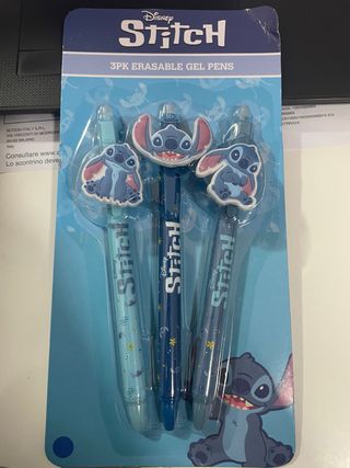 Set 3 Penne Gel Cancellabili Stitch Disney