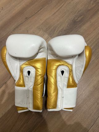 Guantes de Boxeo Custom Fighter Blanco y Dorado