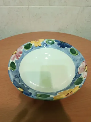 Saladeira Vintage Cerâmica Pintada