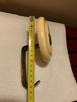 2 Appendiabiti Ottone e Bachelite Bianca