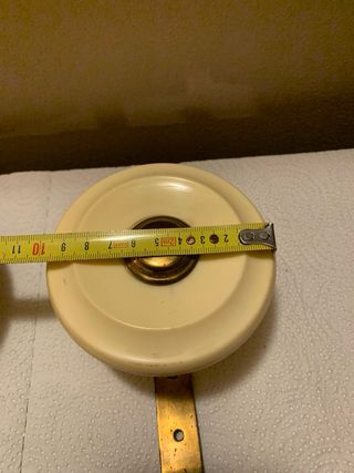 2 Appendiabiti Ottone e Bachelite Bianca